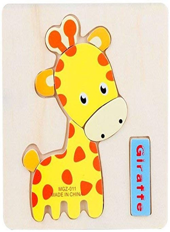 AUTHFORT Wooden Animals 3D Puzzle Children's Educational Toys (Set of 12 Puzzles) 15 cm - Multicolor - Image 5